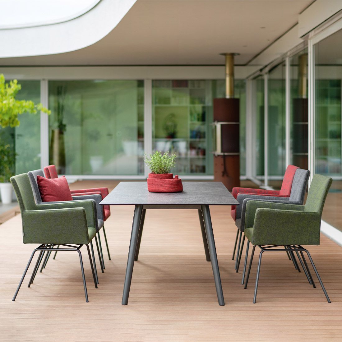 Stern Artus VIP Gartenmöbel-Set L (6 Plätze) Tisch 220x100cm