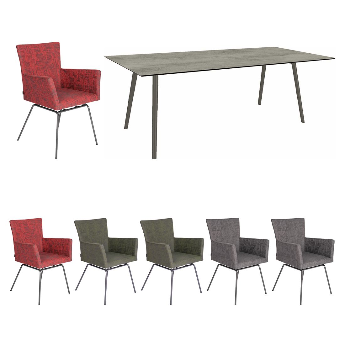 Stern Artus VIP Gartenmöbel-Set L (6 Plätze) Tisch 220x100cm