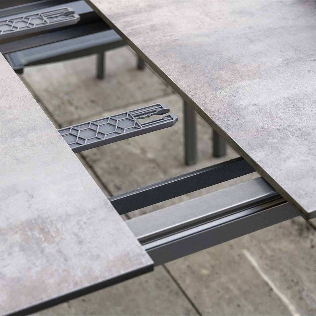 Stern Ausziehtisch 160/210x90cm Aluminium/Silverstar