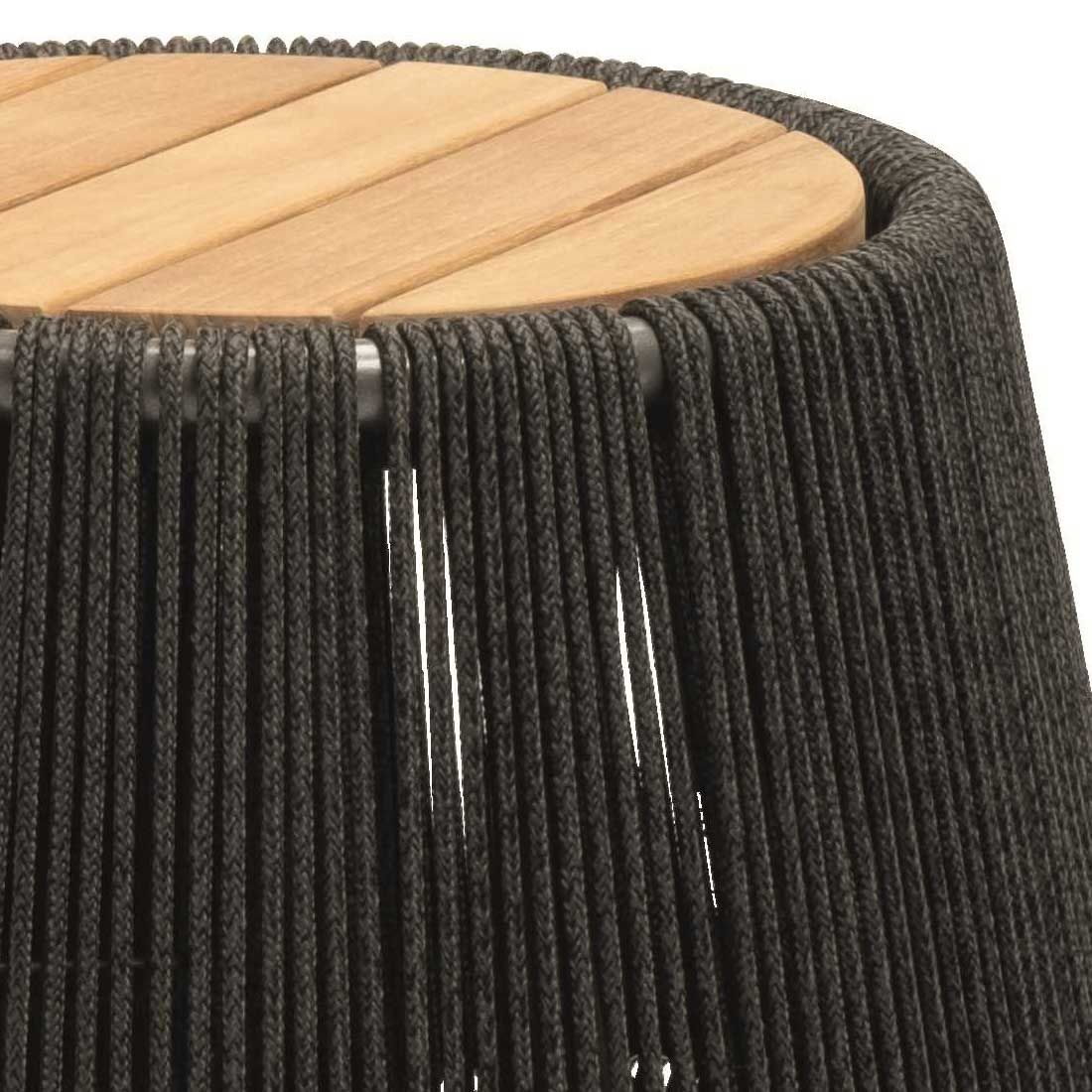 Stern Beistelltisch Ø45cm Aluminium/Rope/Teak