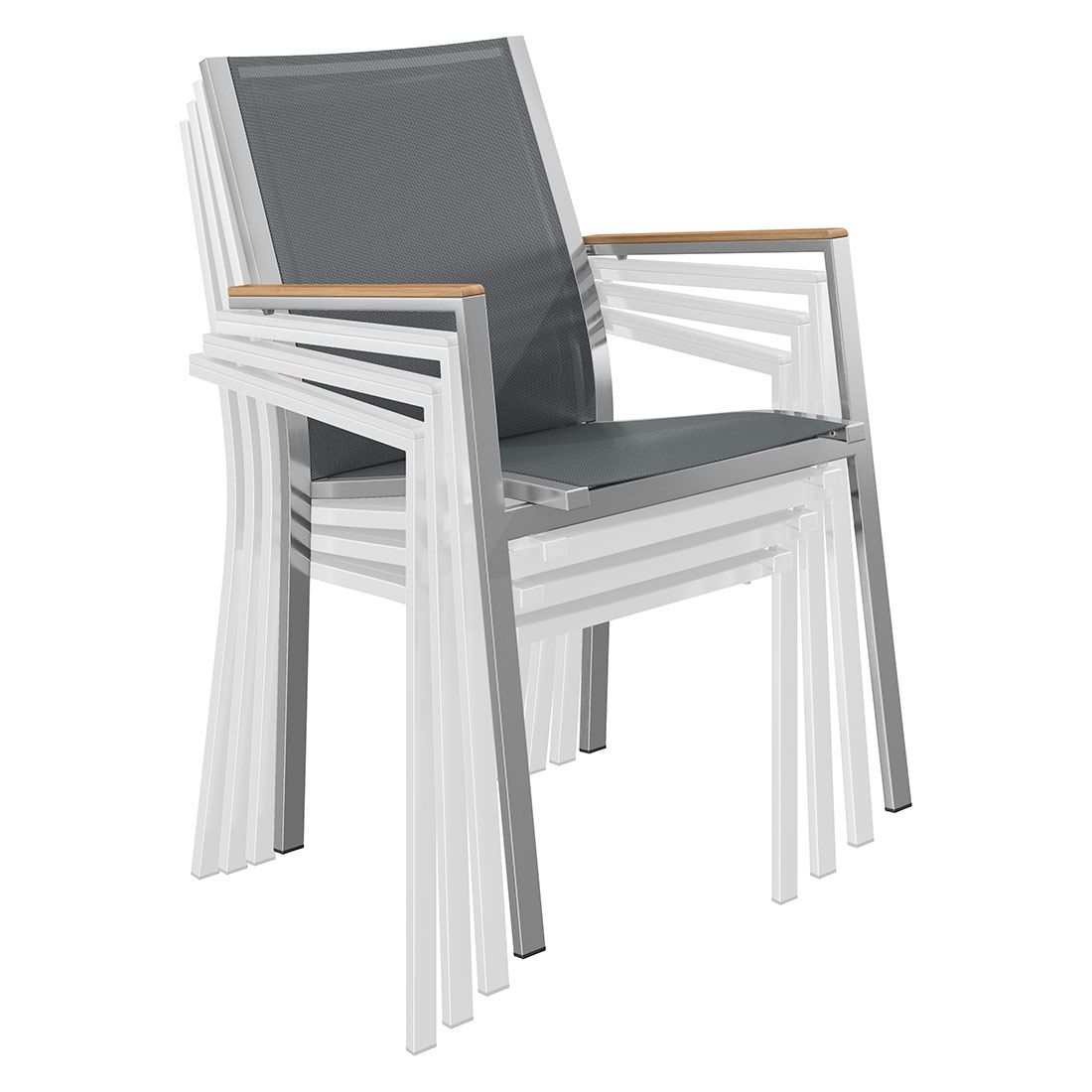Stern Cardiff Gartenmöbel-Set 5-tlg. mit OUTLIV. Tisch 160x90cm