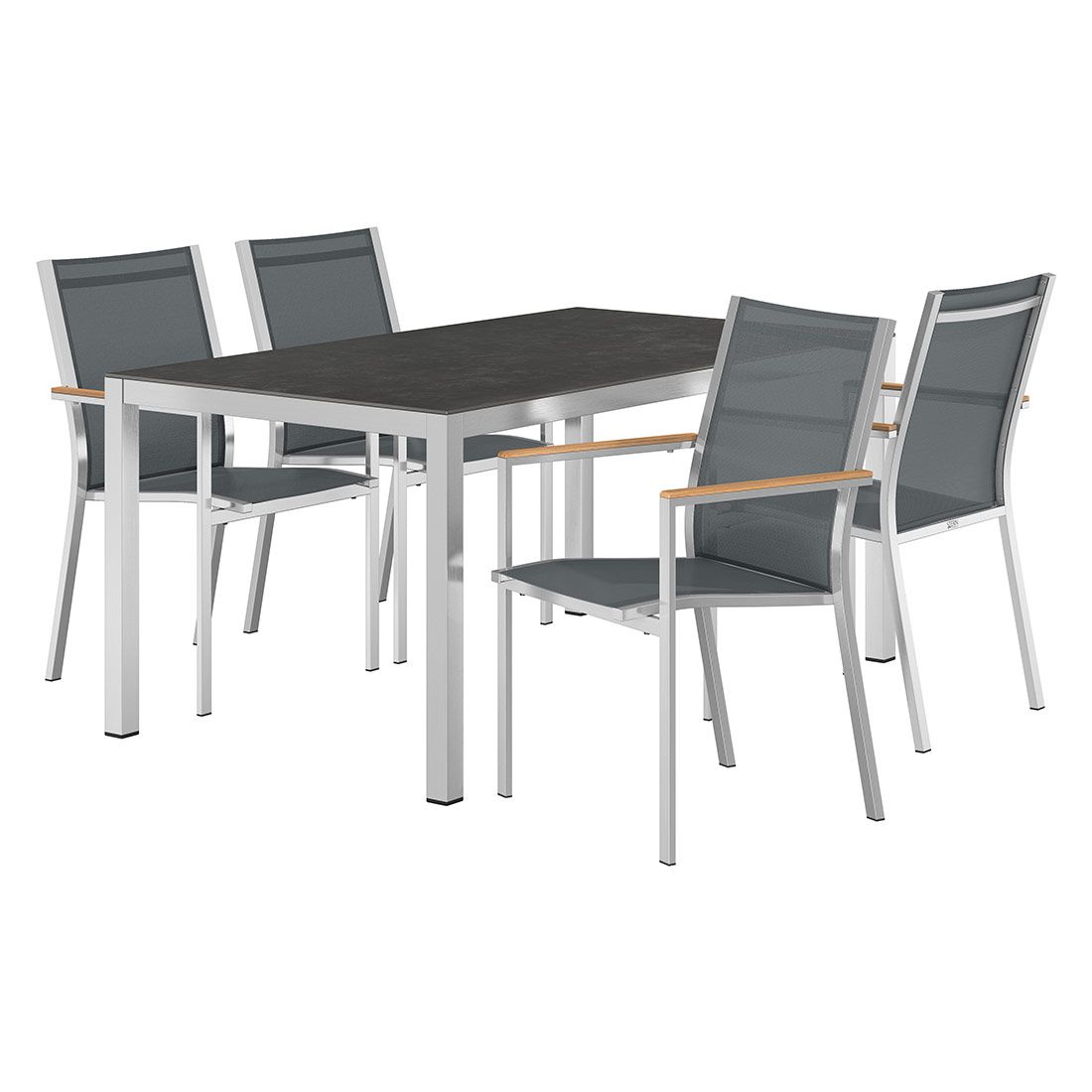 Stern Cardiff Gartenmöbel-Set M (4 Plätze) mit OUTLIV. Tisch 160x90cm
