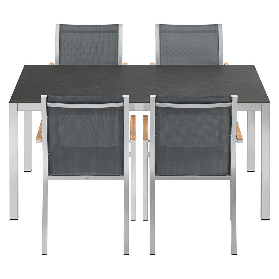 Stern Cardiff Gartenmöbel-Set M (4 Plätze) mit OUTLIV. Tisch 160x90cm
