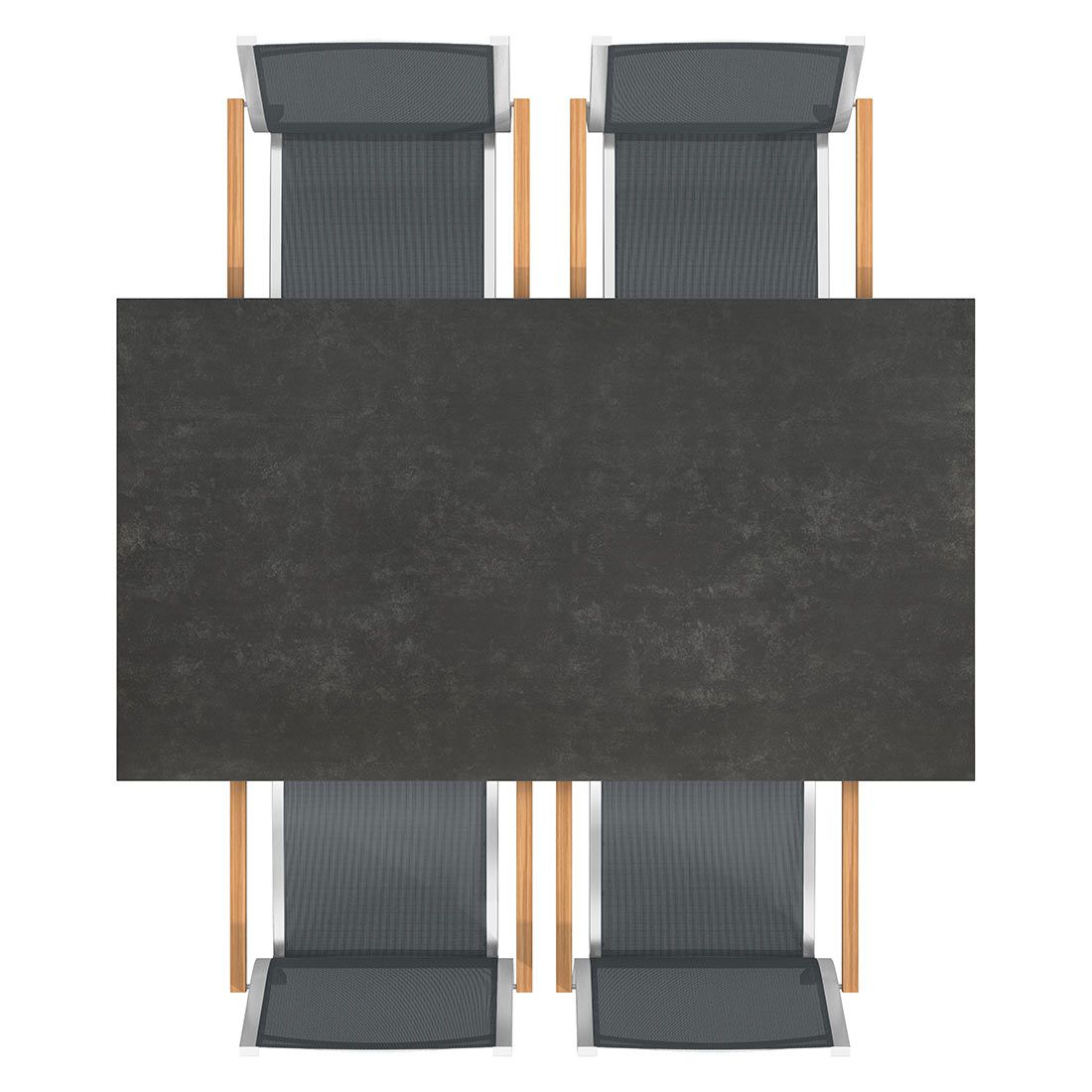Stern Cardiff Gartenmöbel-Set M (4 Plätze) mit OUTLIV. Tisch 160x90cm