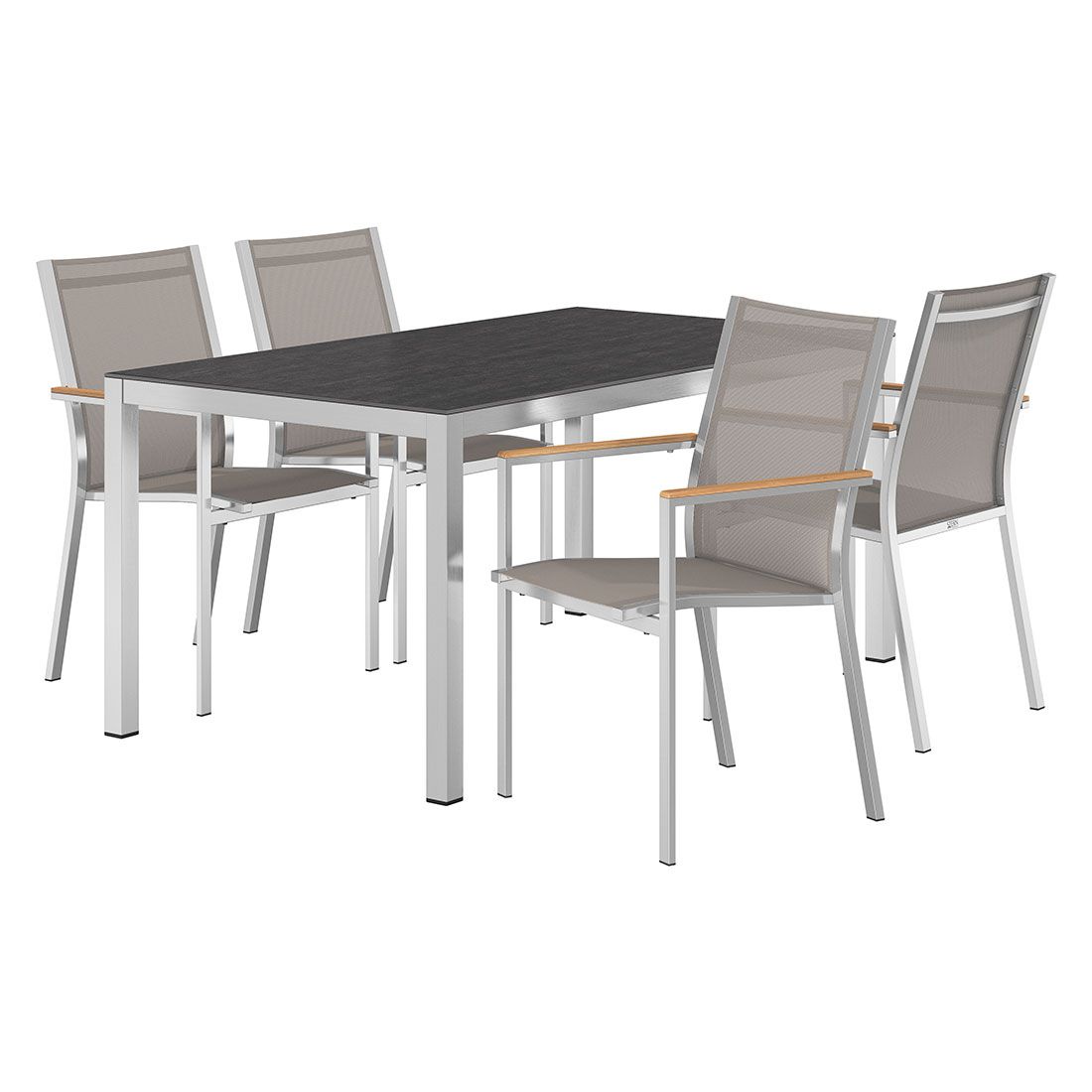 Stern Cardiff Gartenmöbel-Set M (4 Plätze) mit OUTLIV. Tisch 160x90cm
