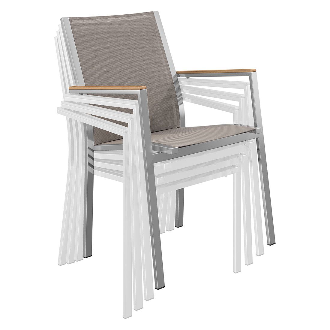 Stern Cardiff Gartenmöbel-Set M (4 Plätze) mit OUTLIV. Tisch 160x90cm
