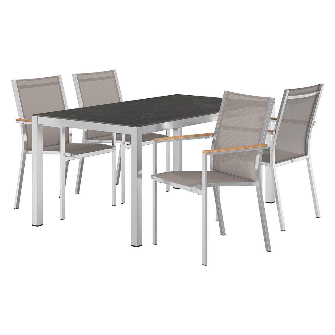 Stern Cardiff Gartenmöbel-Set 5-tlg. Tisch 160x90cm