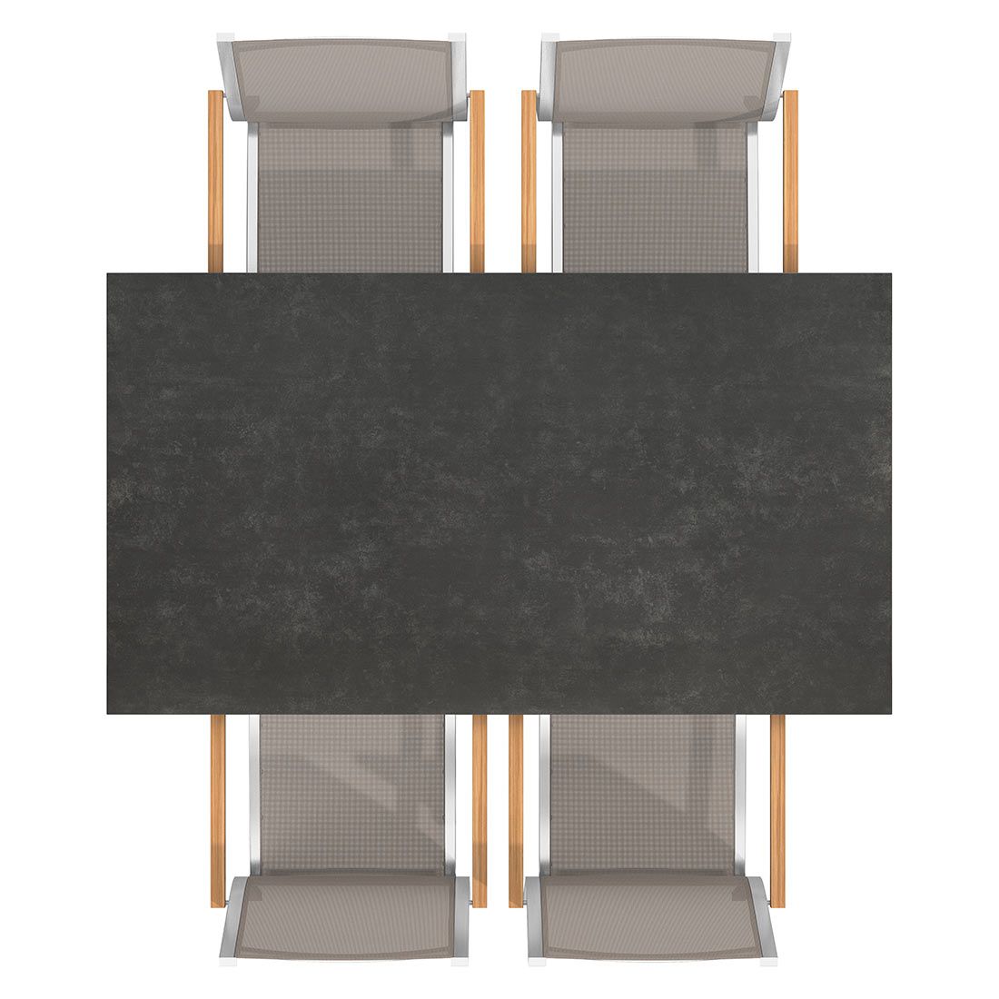 Stern Cardiff Gartenmöbel-Set 5-tlg. Tisch 160x90cm