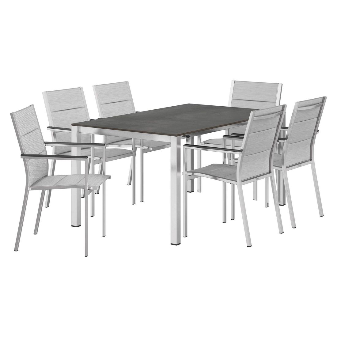 Stern Cardiff Gartenmöbel-Set L (6 Plätze) mit OUTLIV. Tisch 160/217/267x91cm