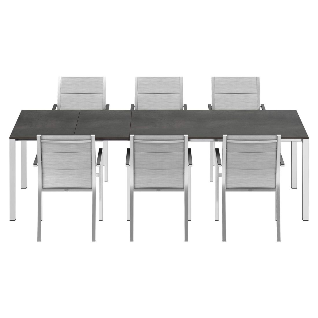 Stern Cardiff Gartenmöbel-Set L (6 Plätze) mit OUTLIV. Tisch 160/217/267x91cm
