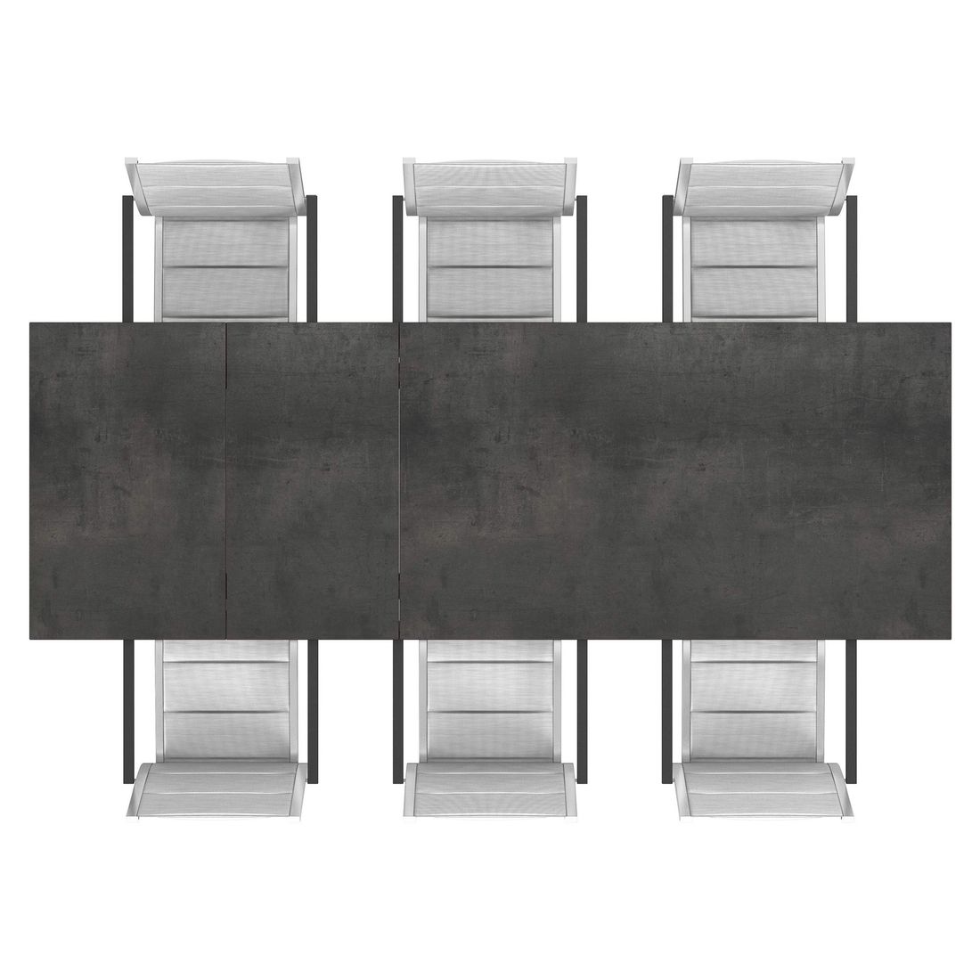Stern Cardiff Gartenmöbel-Set L (6 Plätze) mit OUTLIV. Tisch 160/217/267x91cm