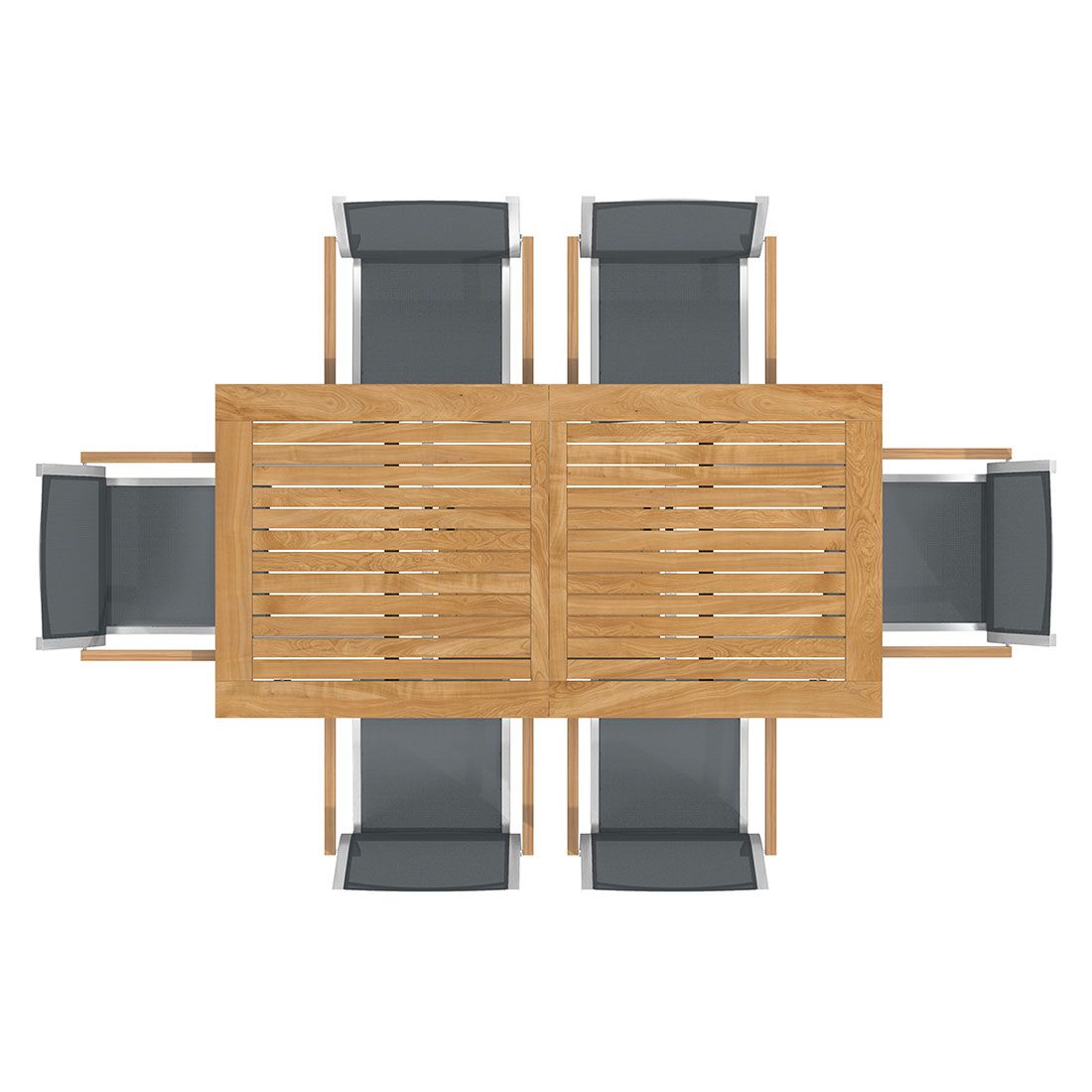 Stern Cardiff Gartenmöbel-Set L (6 Plätze) mit OUTLIV. Tisch 180/240x90cm