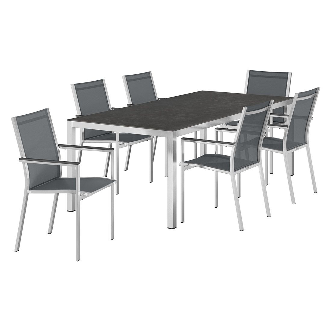 Stern Cardiff Gartenmöbel-Set 7-tlg. Tisch 220x100cm