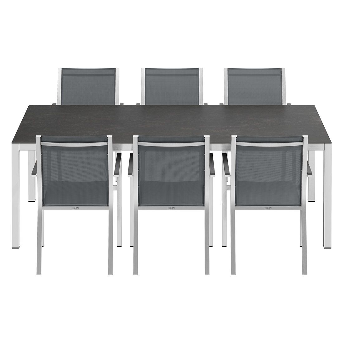Stern Cardiff Gartenmöbel-Set 7-tlg. Tisch 220x100cm