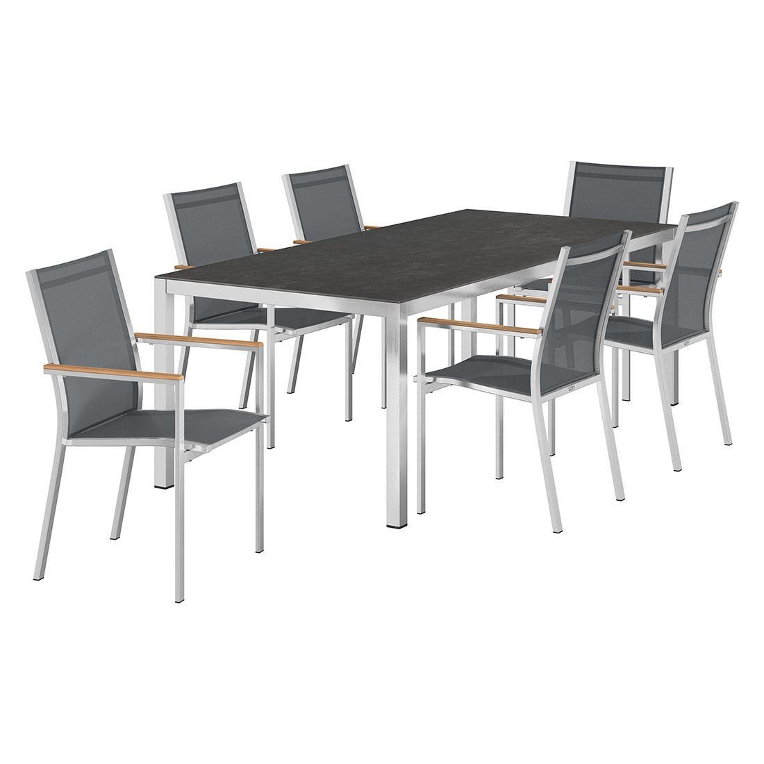 Stern Cardiff Gartenmöbel-Set 7-tlg. mit OUTLIV. Tisch 220x100cm