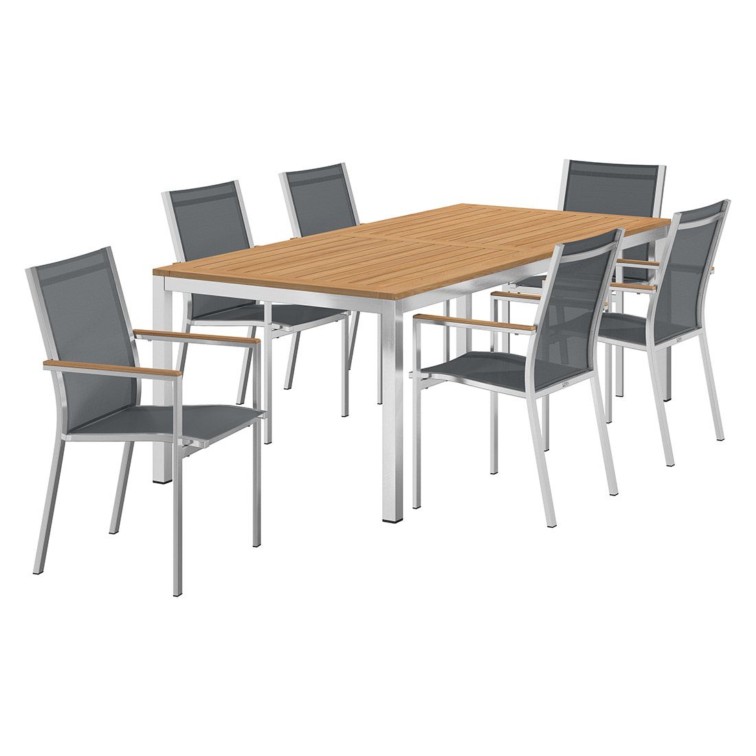 Stern Cardiff Gartenmöbel-Set 7-tlg. Tisch 220x100cm
