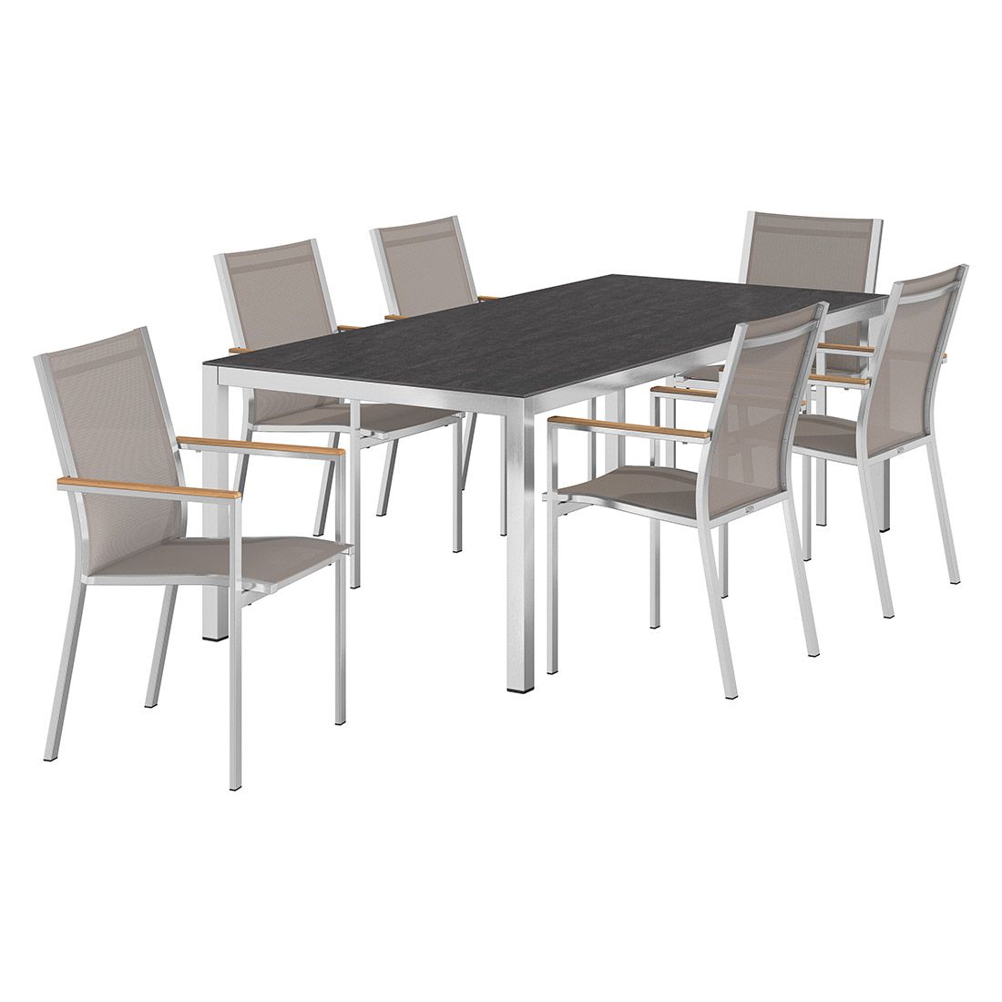 Stern Cardiff Gartenmöbel-Set 7-tlg. mit OUTLIV. Tisch 220x100cm