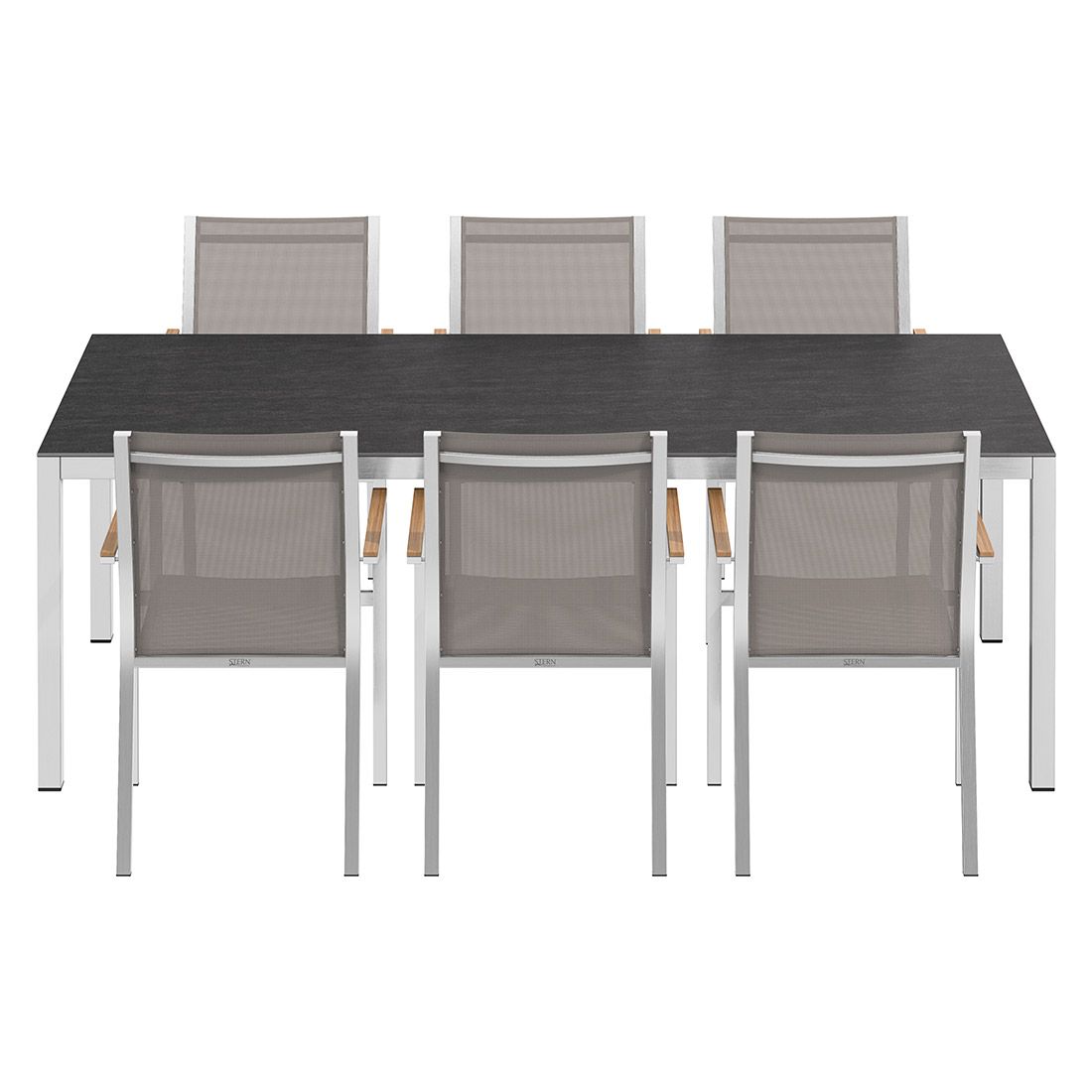 Stern Cardiff Gartenmöbel-Set 7-tlg. mit OUTLIV. Tisch 220x100cm