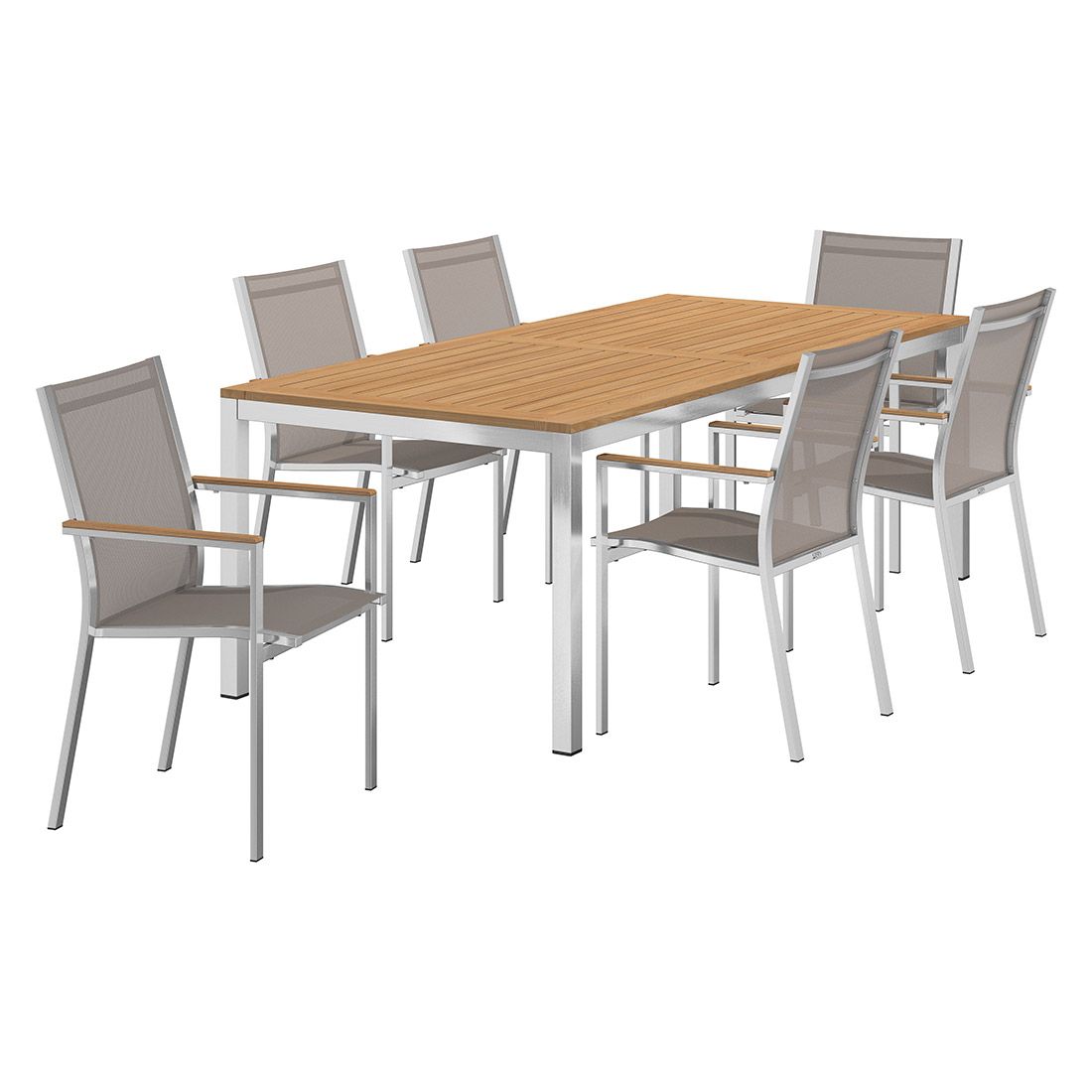 Stern Cardiff Gartenmöbel-Set 7-tlg. mit OUTLIV. Tisch 220x100cm