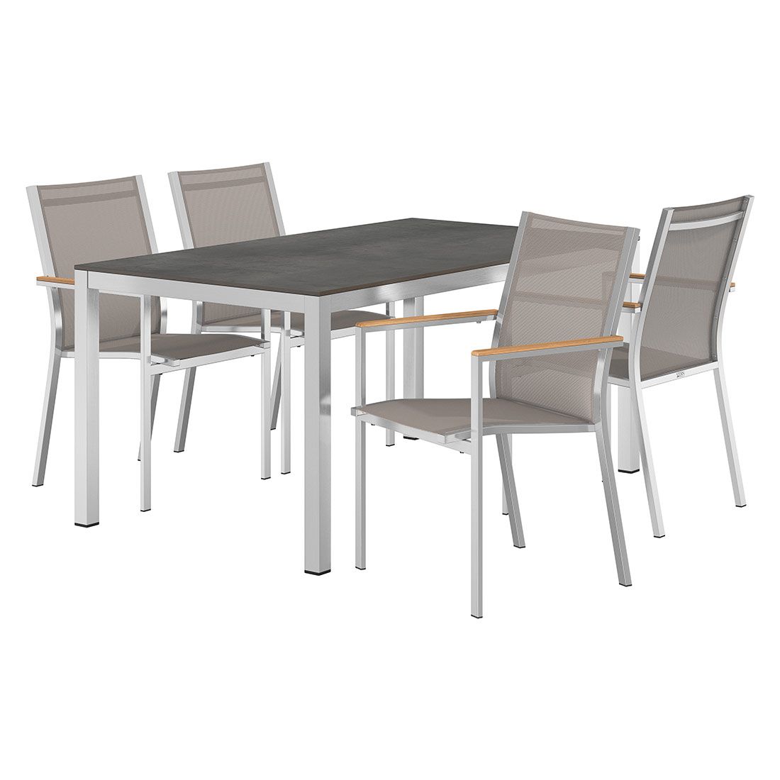 Stern Cardiff Gartenmöbel-Set M (4 Plätze) mit OUTLIV. Tisch 160x90cm