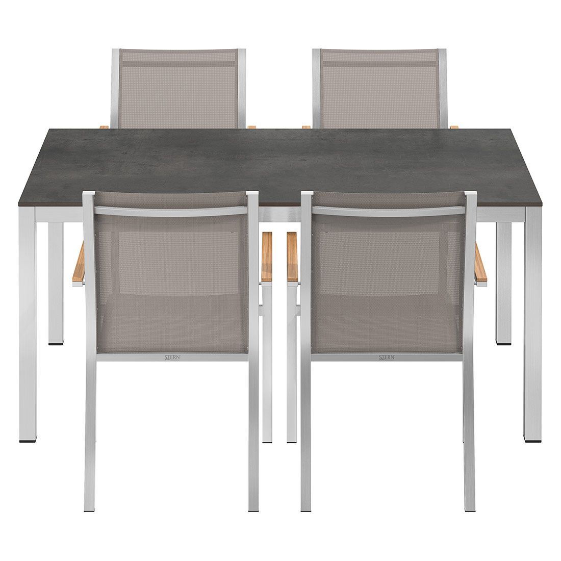 Stern Cardiff Gartenmöbel-Set M (4 Plätze) mit OUTLIV. Tisch 160x90cm