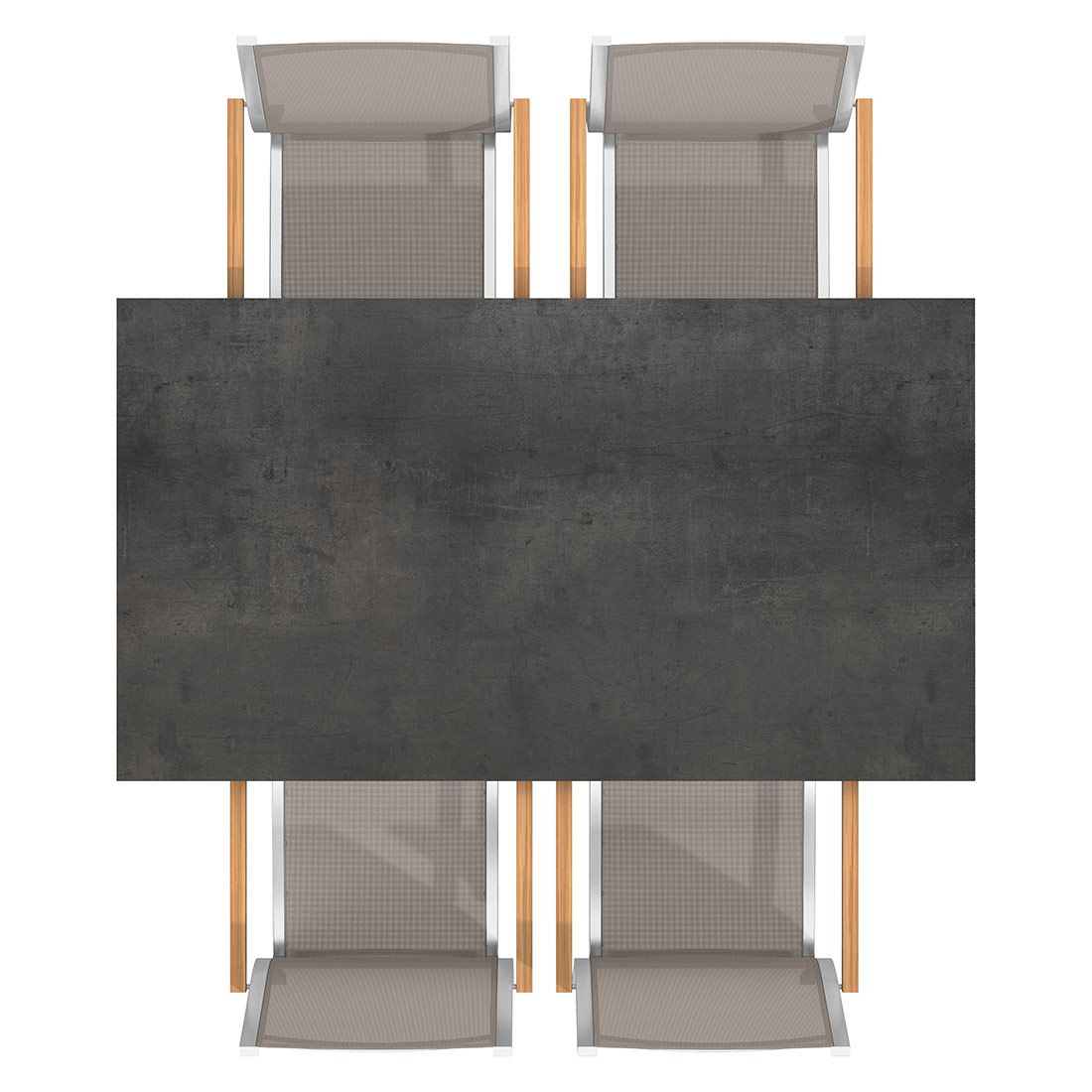 Stern Cardiff Gartenmöbel-Set M (4 Plätze) mit OUTLIV. Tisch 160x90cm
