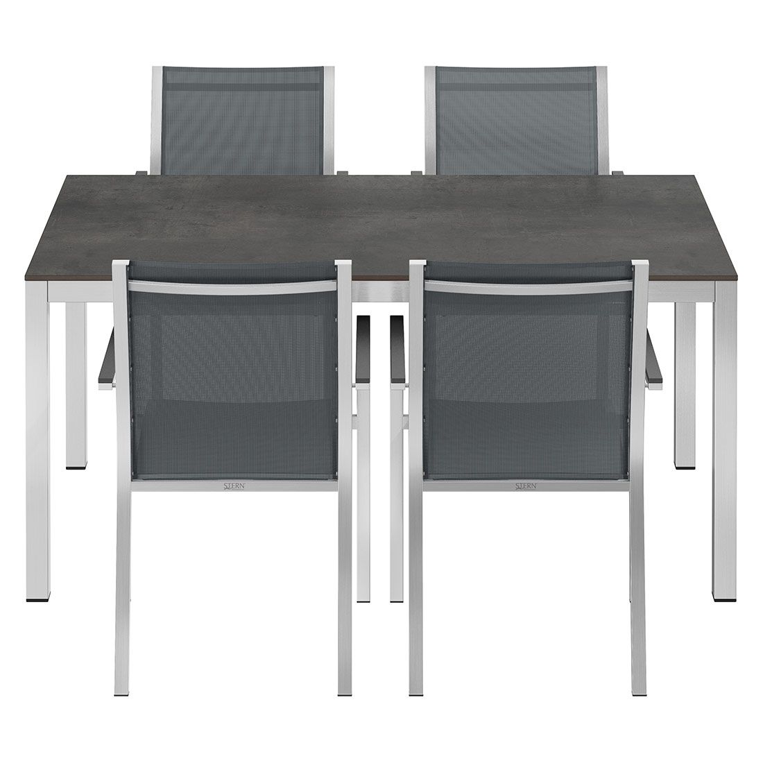 Stern Cardiff Gartenmöbel-Set M (4 Plätze) mit OUTLIV. Tisch 160x90cm