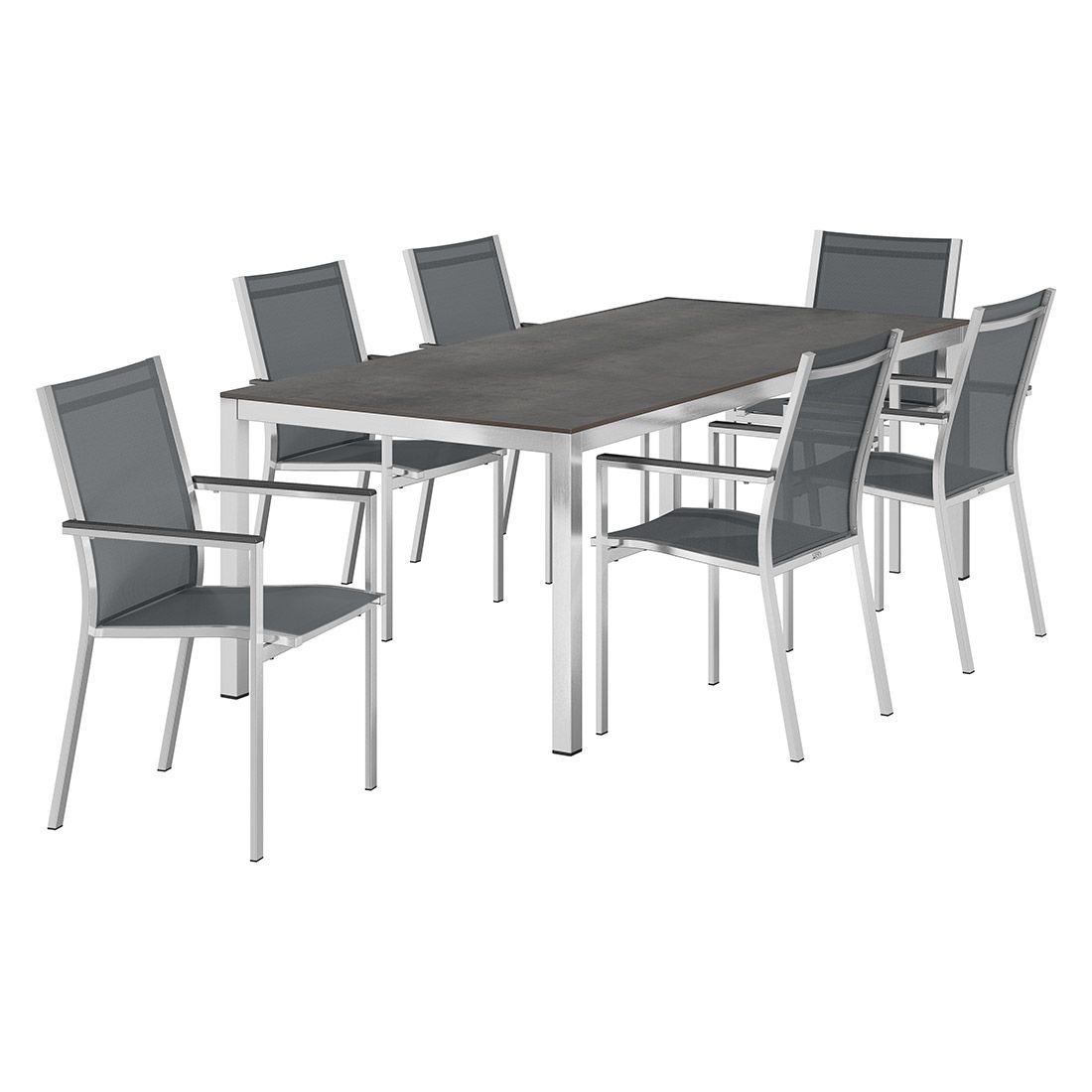 Stern Cardiff Gartenmöbel-Set L (6 Plätze) mit OUTLIV. Tisch 220x100cm