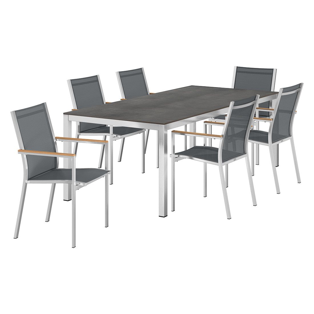 Stern Cardiff Gartenmöbel-Set 7-tlg. mit OUTLIV. Tisch 220x100cm