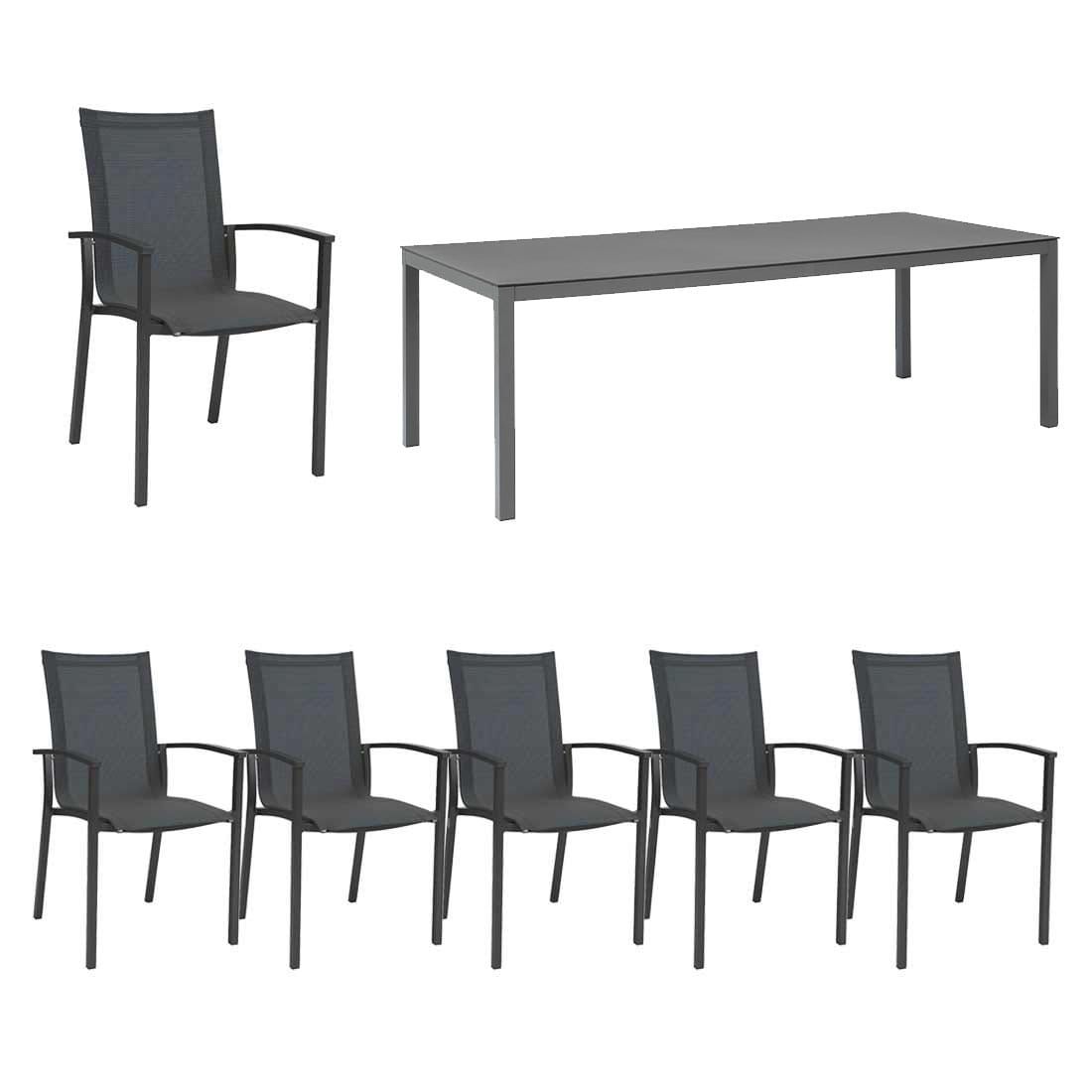 Stern Evoee Gartenmöbel-Set L (6 Plätze) mit OUTLIV. Tisch 220x100cm