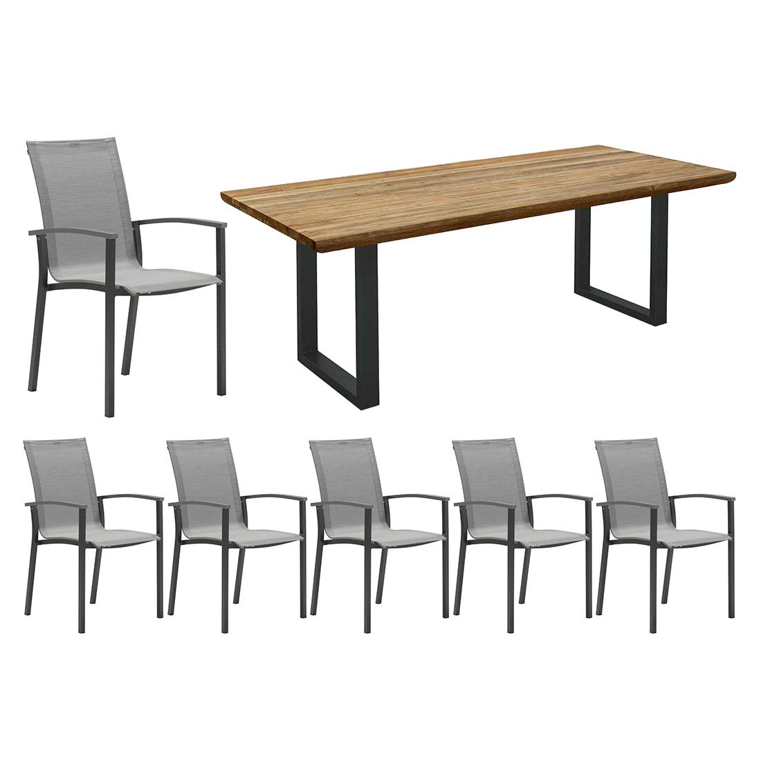 Stern Evoee Gartenmöbelset 7-tlg. mit Tisch 200x100cm