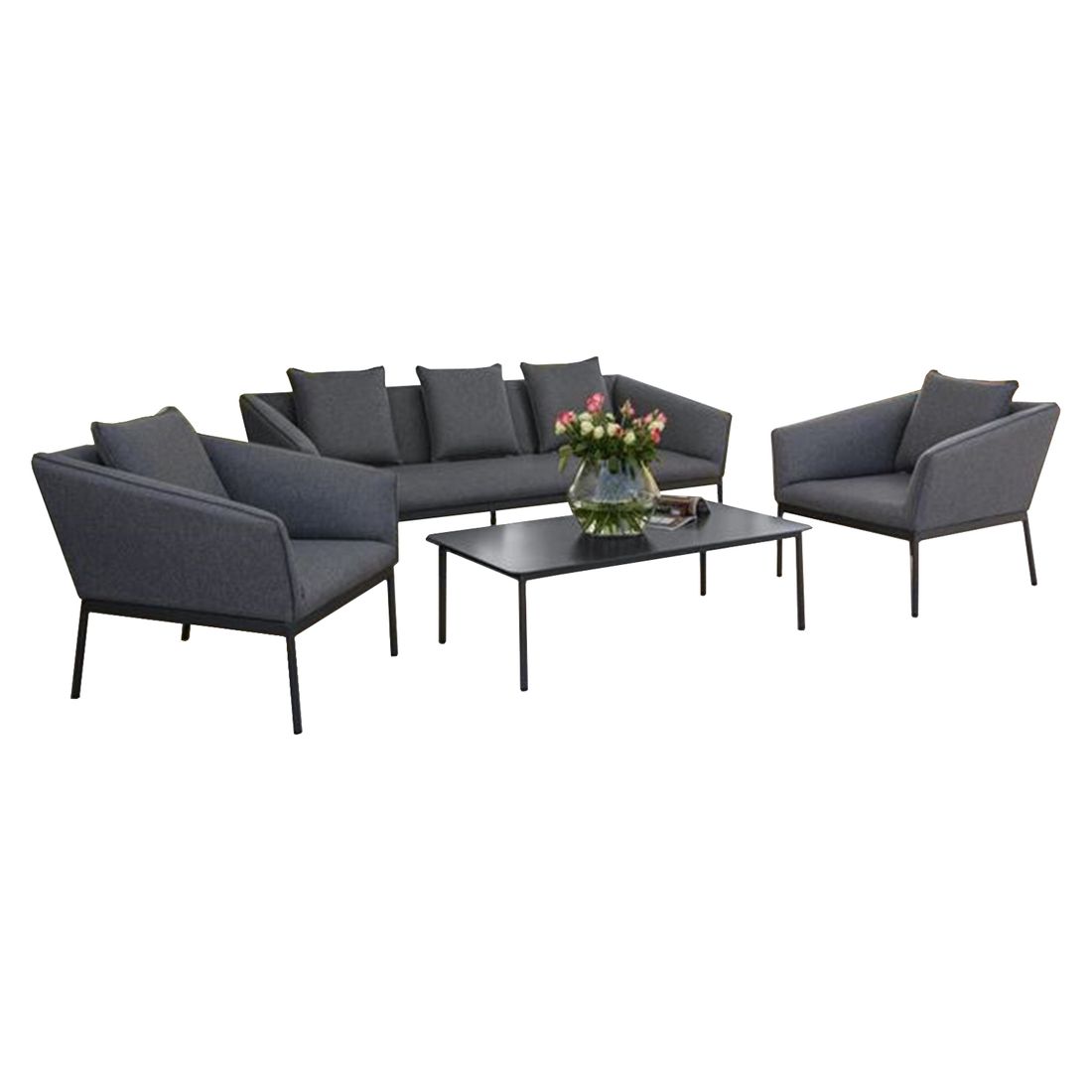 OUTLIV. Finn Loungeset Aluminium/Outdoorstoff