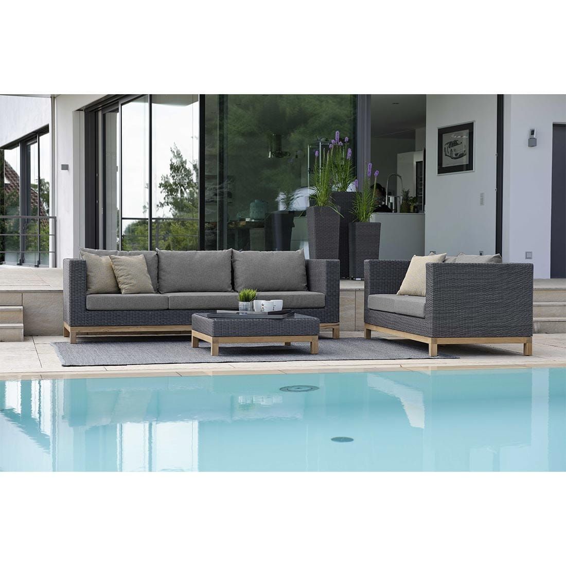 Stern Fontana Gartensofa Teak/Geflecht