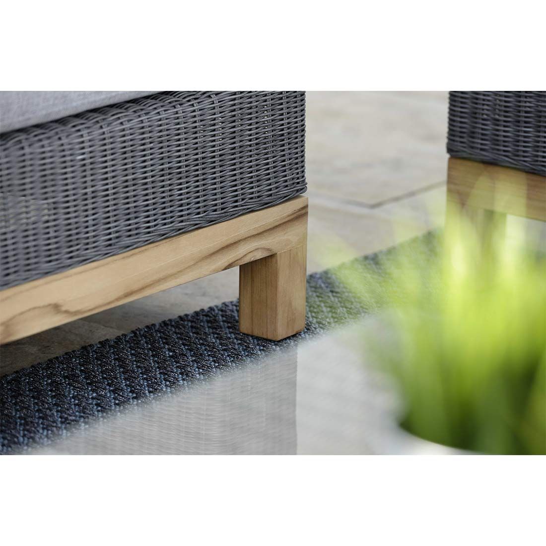 Stern Fontana Eck-/Endmodul Teak/Geflecht