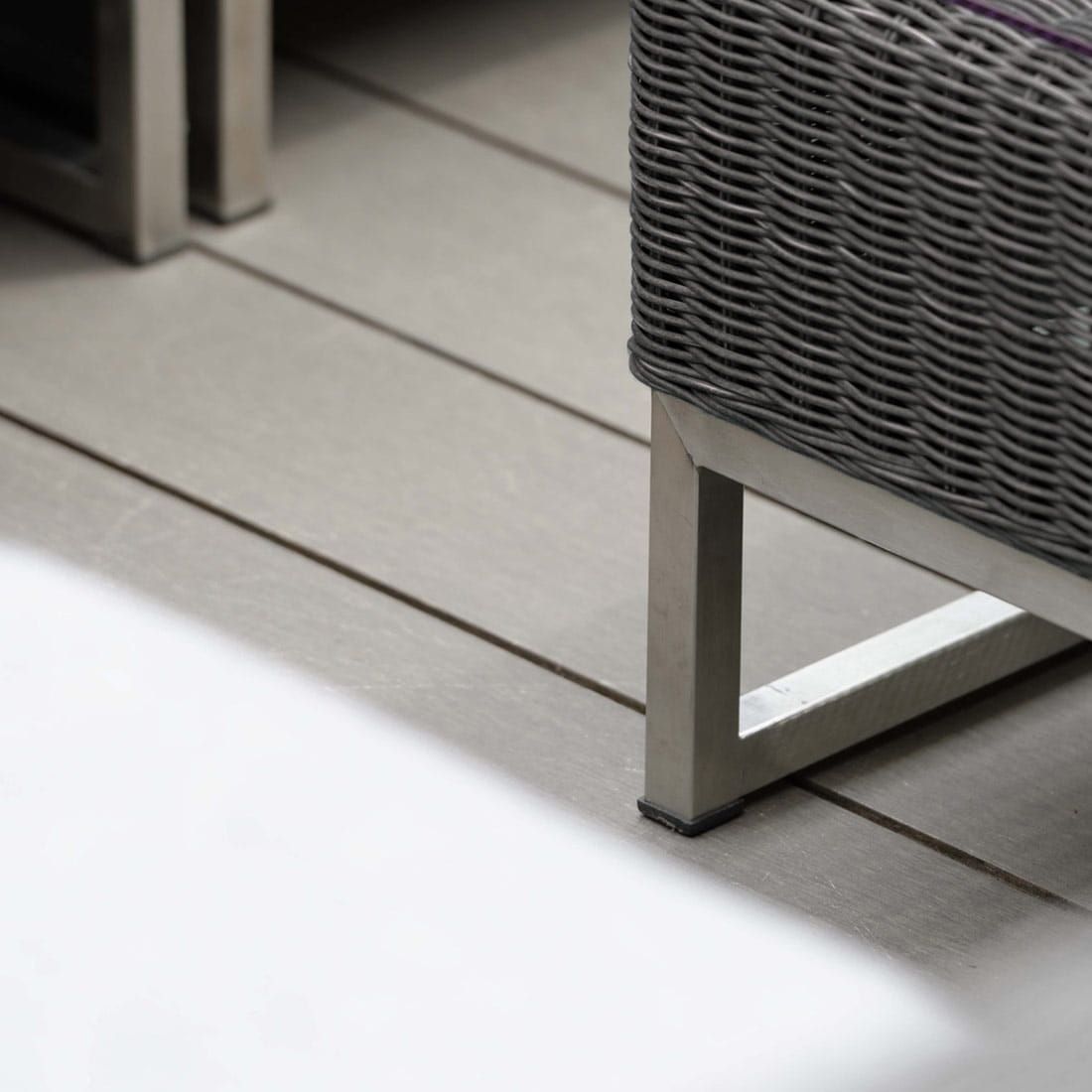 Stern Fontana Hocker Edelstahl/Geflecht