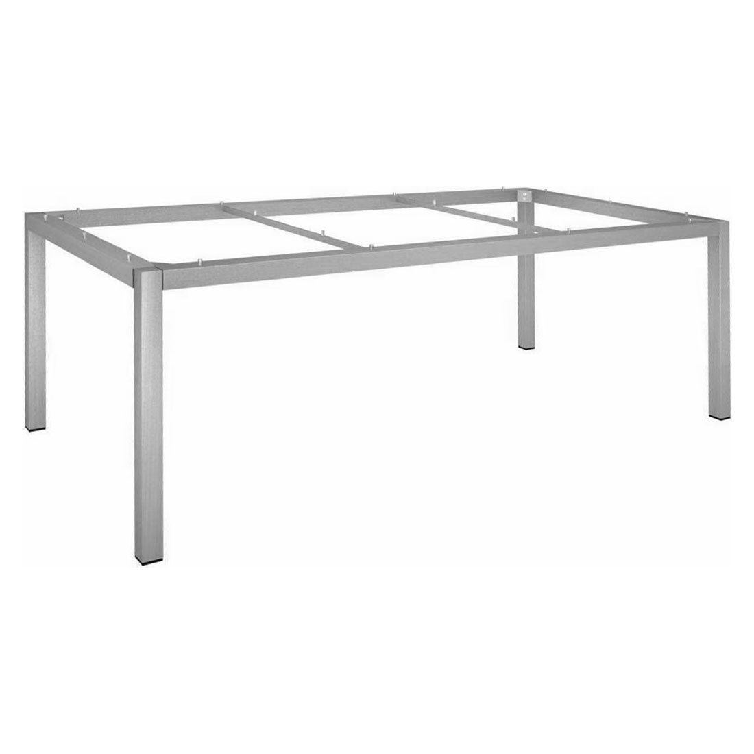 Stern Gartentisch 200x100cm Edelstahl/Teak