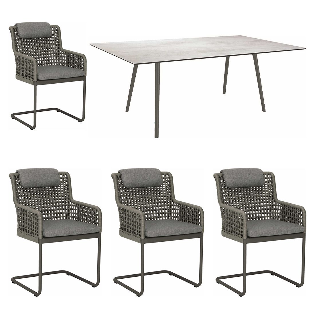 Stern Greta Gartenmöbel-Set 5-tlg. Tisch 180x100cm
