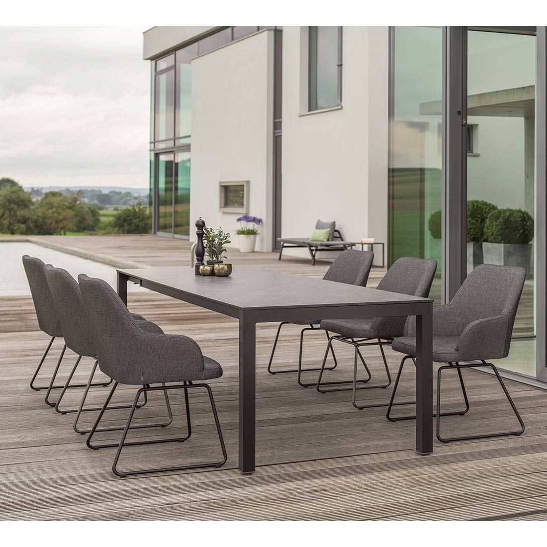 Stern Hector Gartensessel Edelstahl/Outdoorstoff