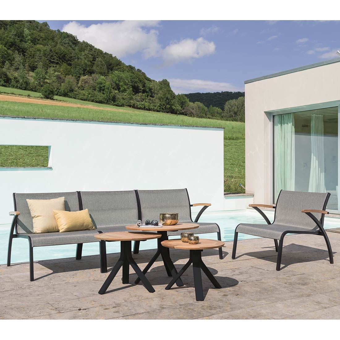 Stern Laris Lounge Mittelmodul Aluminium/Textilene