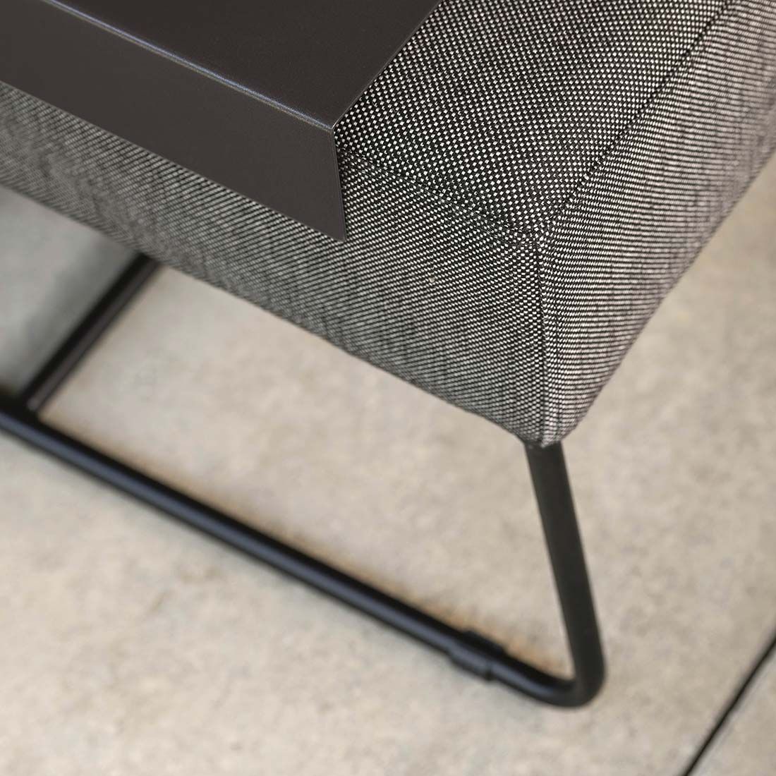 Stern Mia Lounge Hocker Edelstahl/Outdoorstoff