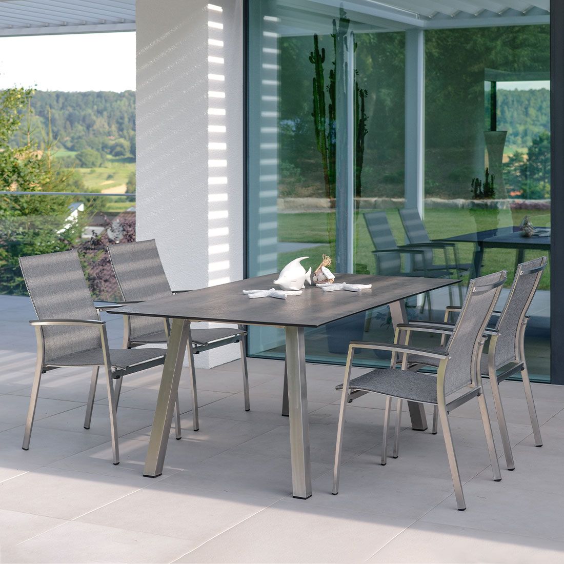 Stern Mika Gartenmöbel-Set 5-tlg. Tisch 180x100cm