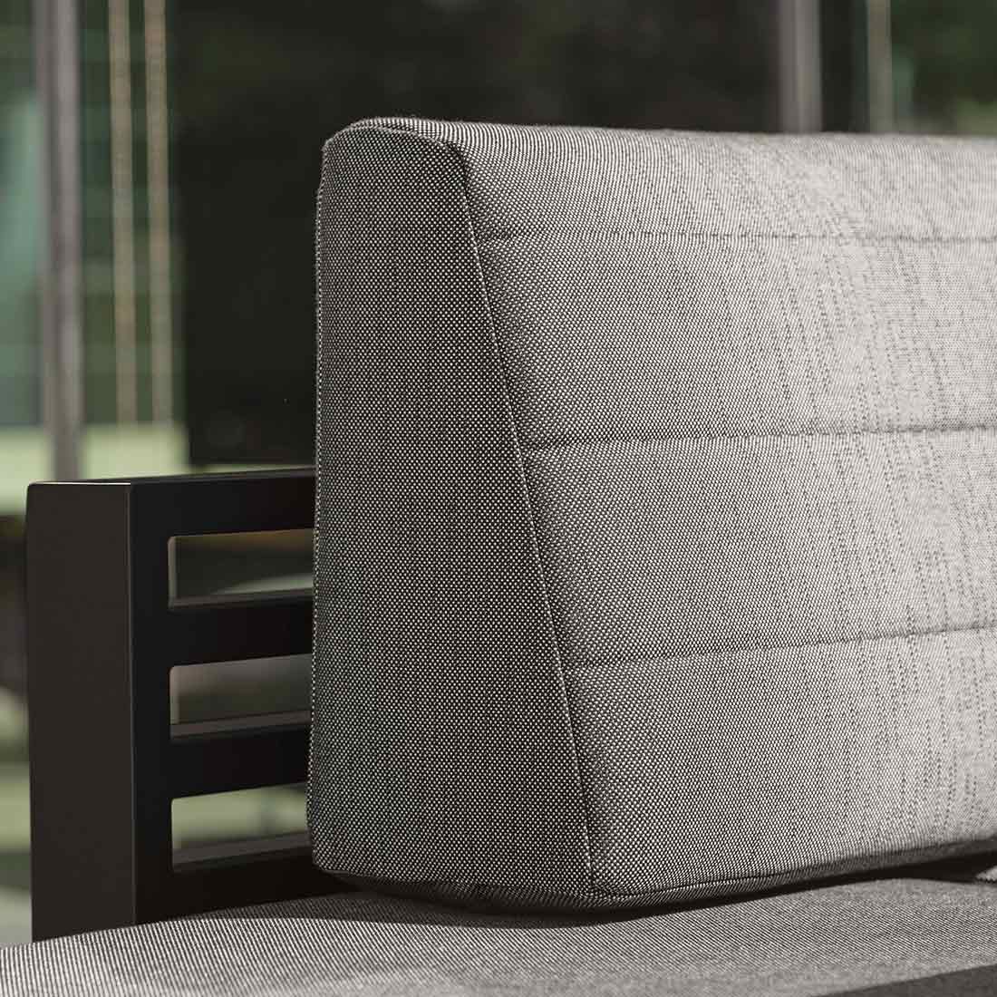 Stern New Holly Diningsofa Aluminium/Outdoorstoff