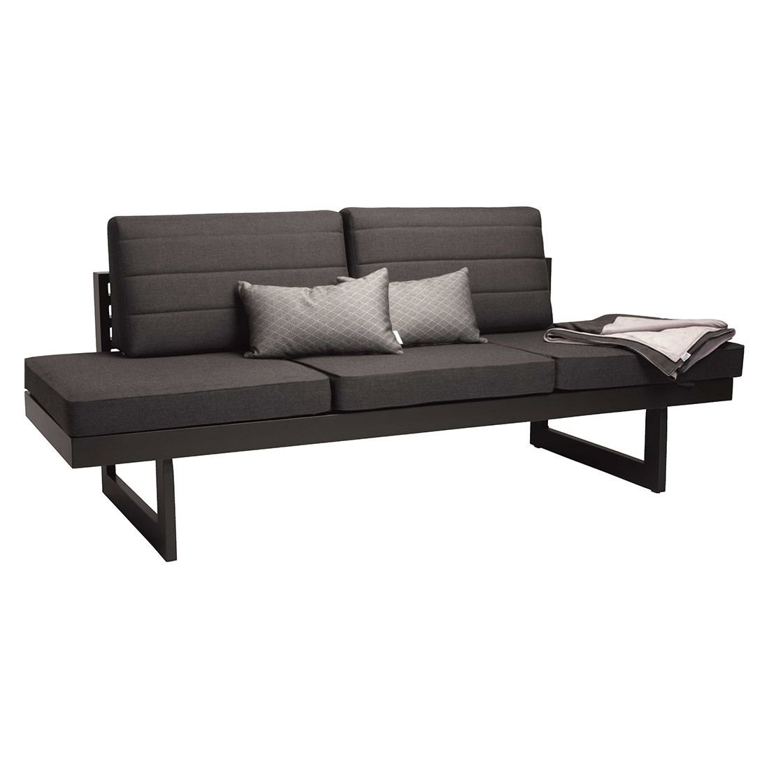Stern New Holly Diningsofa Aluminium/Outdoorstoff