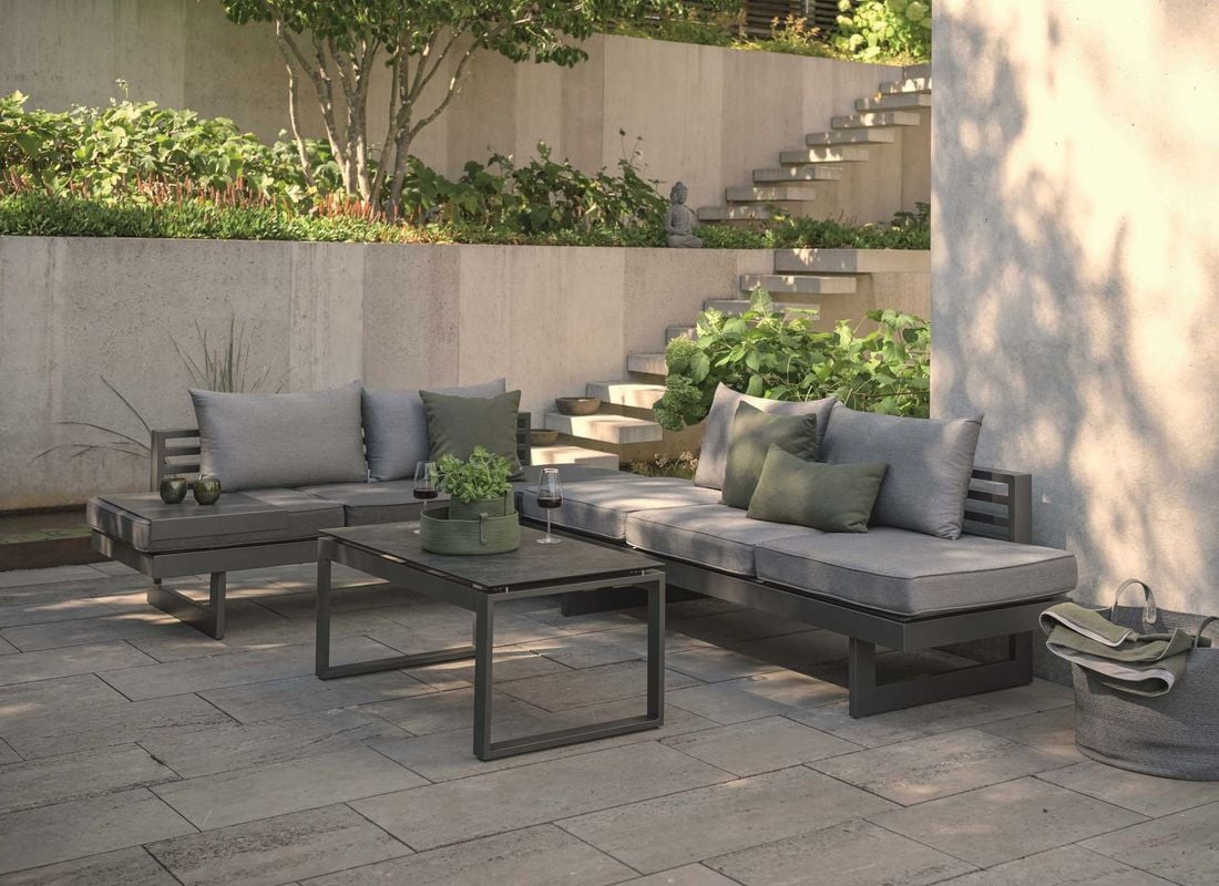 Stern New Holly Gartenloungesofa Aluminium/Kunstfaser
