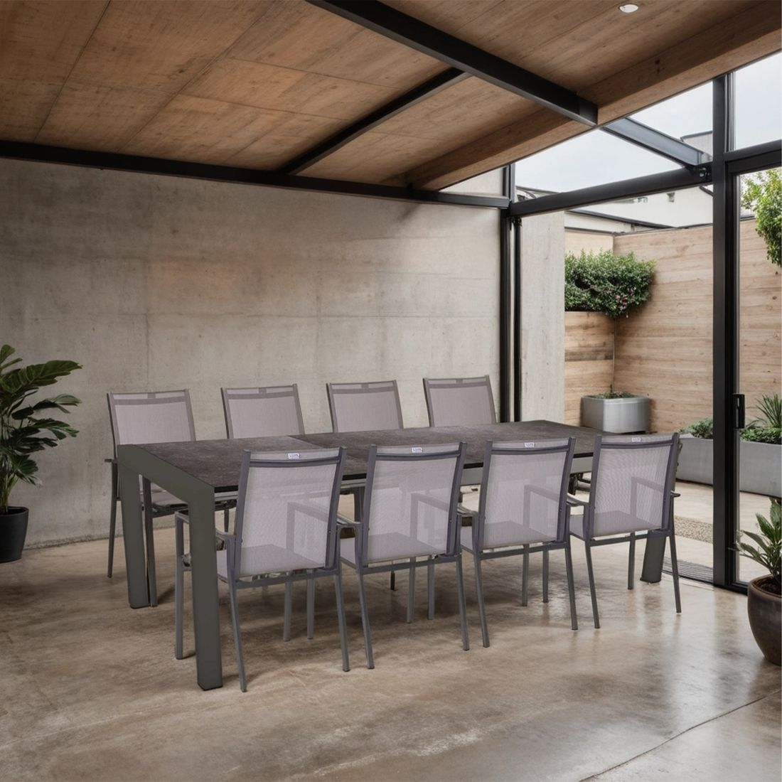Stern New Levanto Gartenmöbel-Set XL (8 Plätze) Tisch 174/214/254x90cm