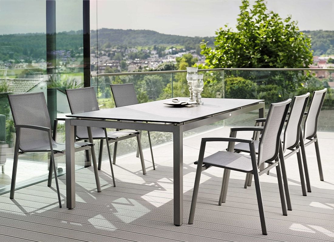 Stern New Top Gartenmöbel-Set L (6 Plätze) Tisch 200x100cm