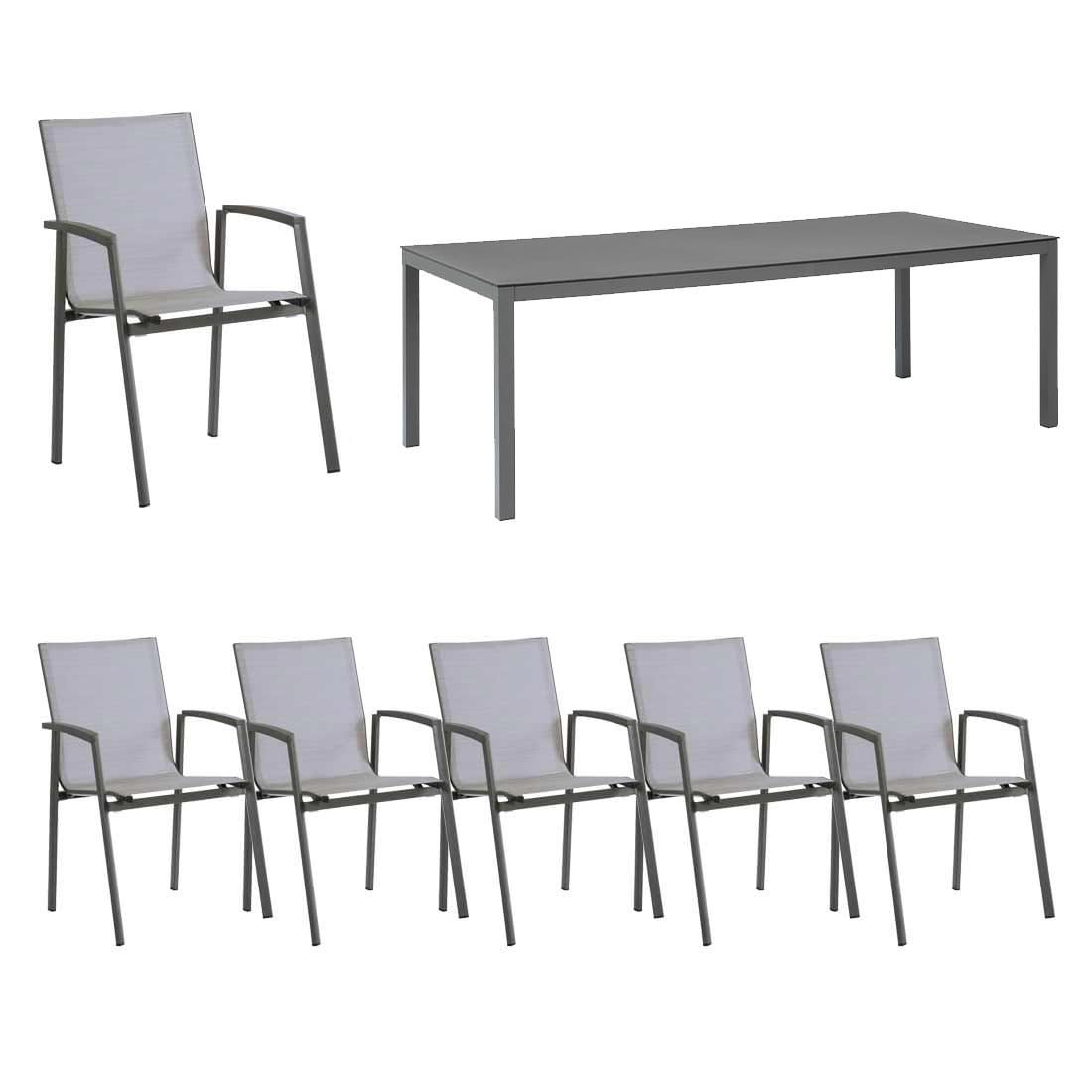 Stern New Top Gartenmöbel-Set L (6 Plätze) mit OUTLIV. Tisch 220x100cm