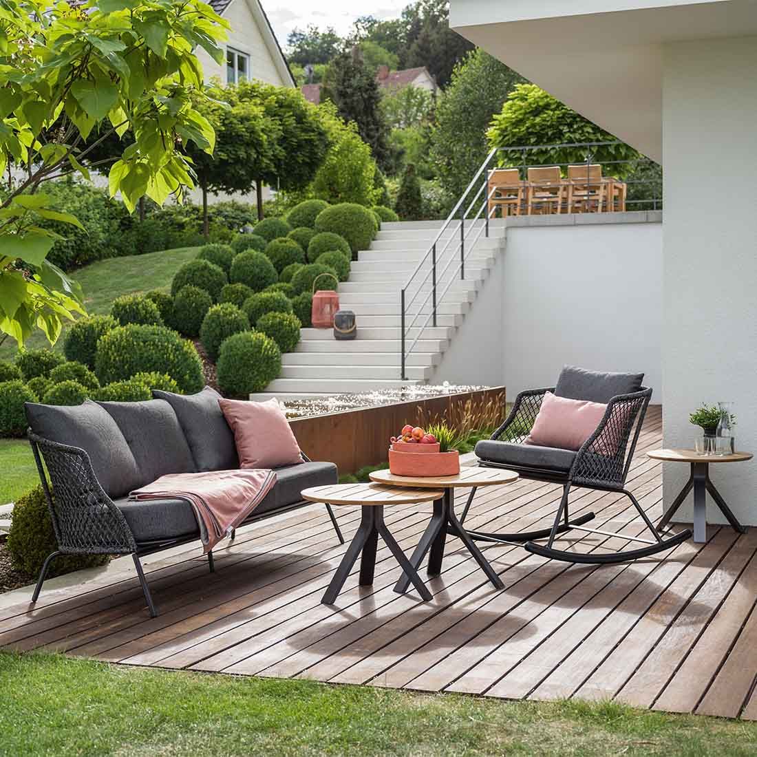 Stern Odea Gartenloungesofa Aluminium/Rope/Polyacryl