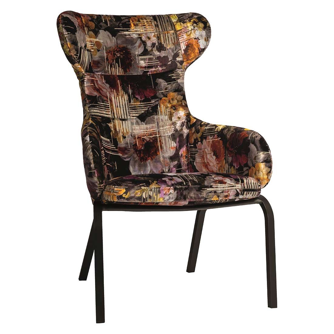 Stern Stan Flower Loungesessel inkl. Hocker Aluminium/Stoff
