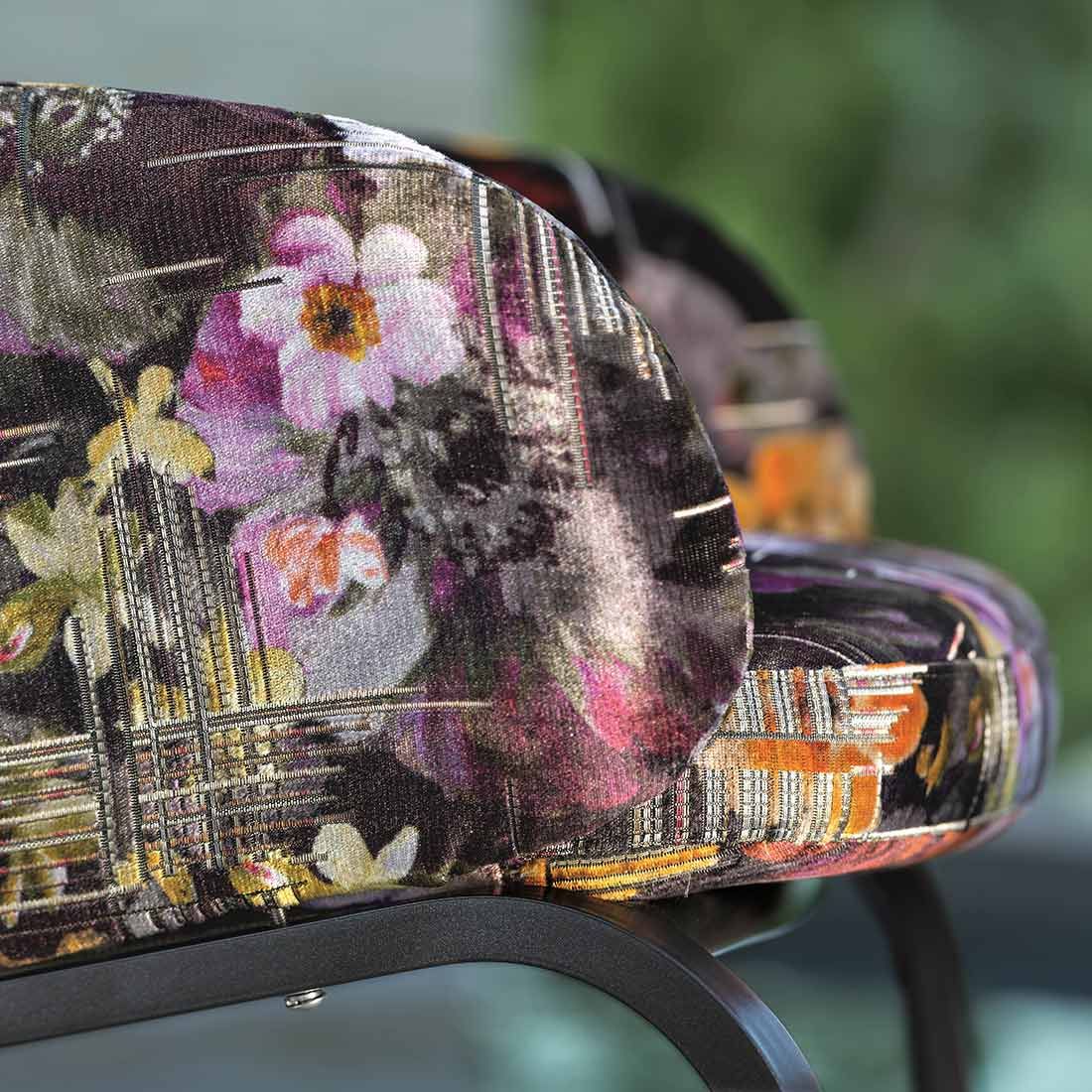 Stern Stan Flower Loungesessel inkl. Hocker Aluminium/Stoff